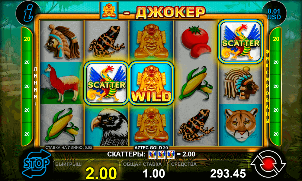 Scatter символ в Aztec Gold